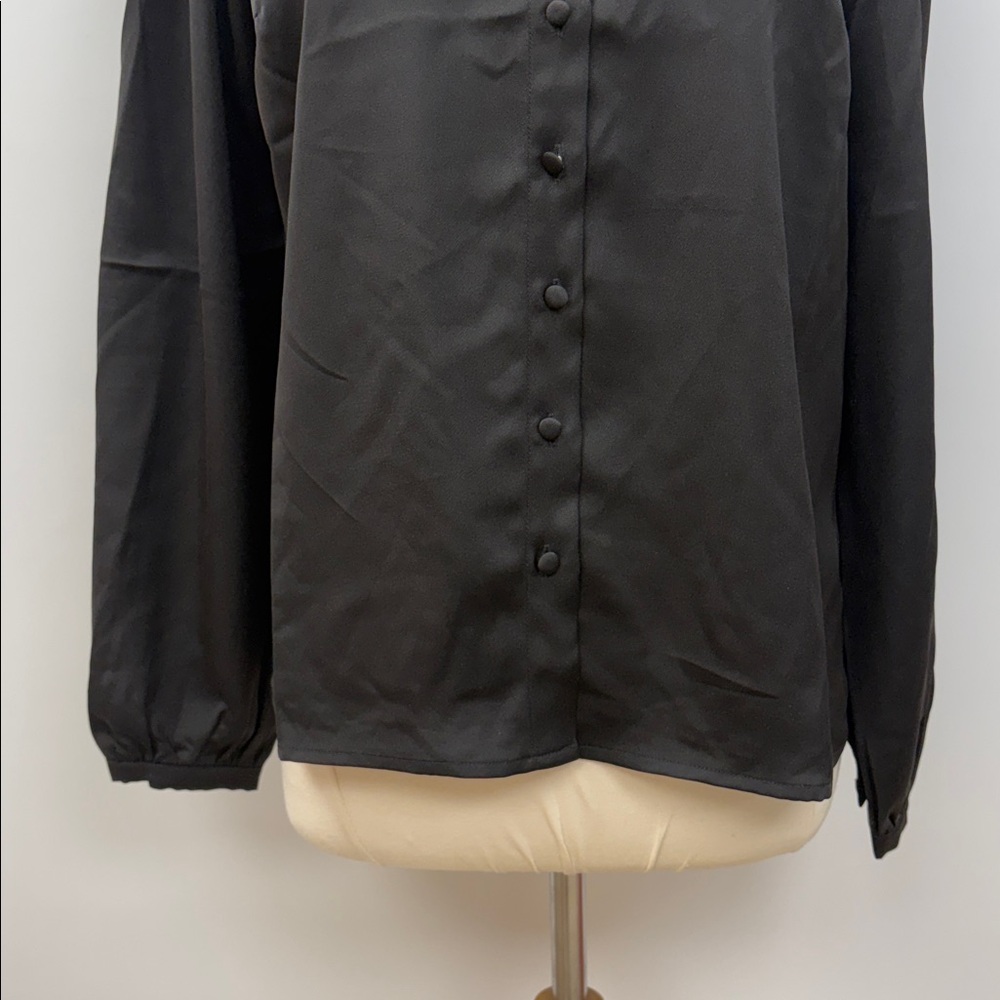 Modcloth Sequin Peter Pan Collar Button Down Sati… - image 4